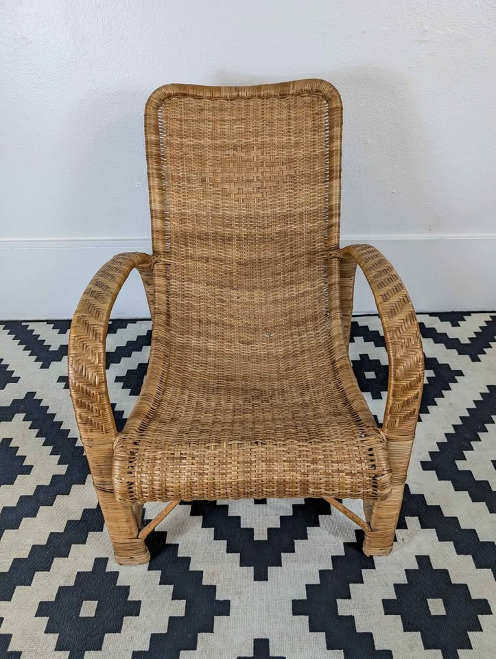MCM Tiki Rattan Lounge Chair