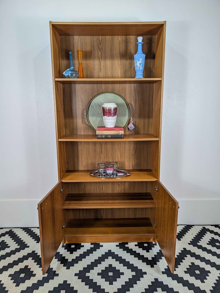 MCM Danish Teak Bookshelf & Storage Cabinet