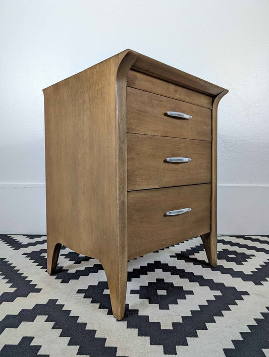 MCM 3 Drawer Nightstand by John Van Koert for Drexel Profile