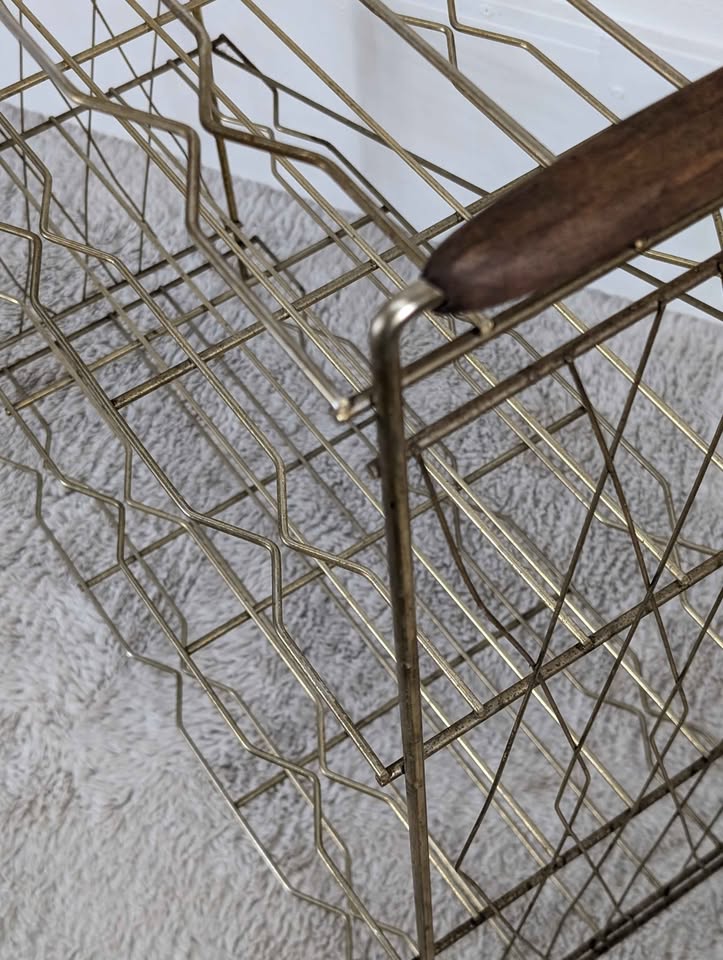 Mid Century Modern Brass Wire Rack Display