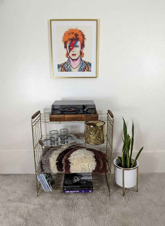 Mid Century Modern Brass Wire Rack Display