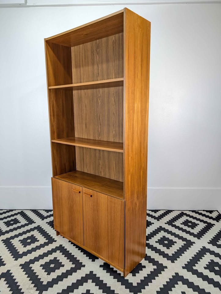 MCM Danish Teak Bookshelf & Storage Cabinet