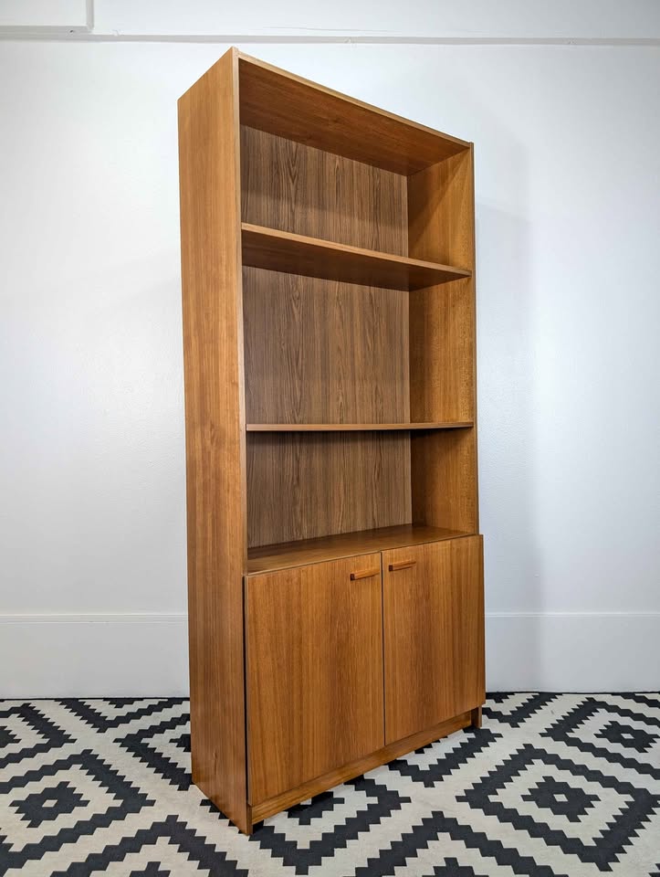 MCM Danish Teak Bookshelf & Storage Cabinet