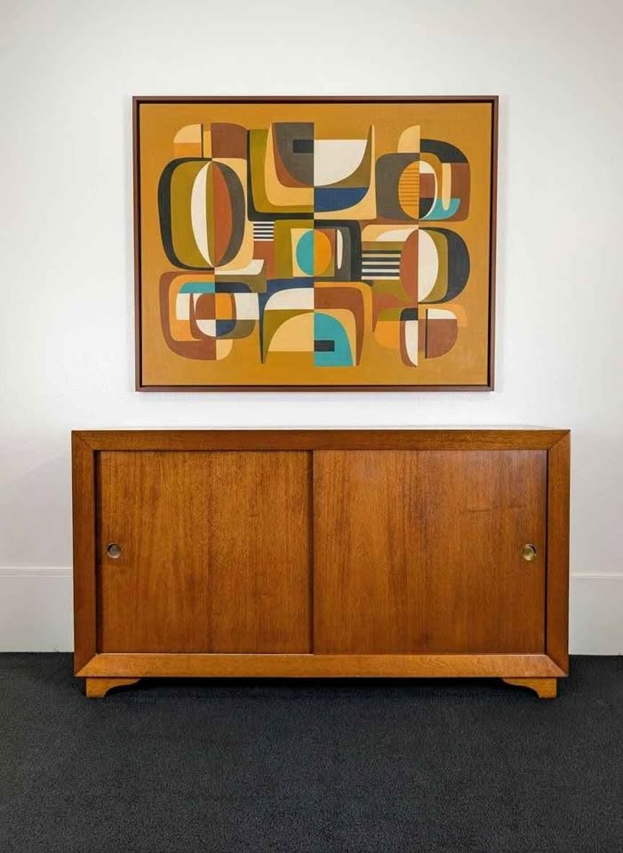 MCM Danish Modern Style Slim Teak Credenza