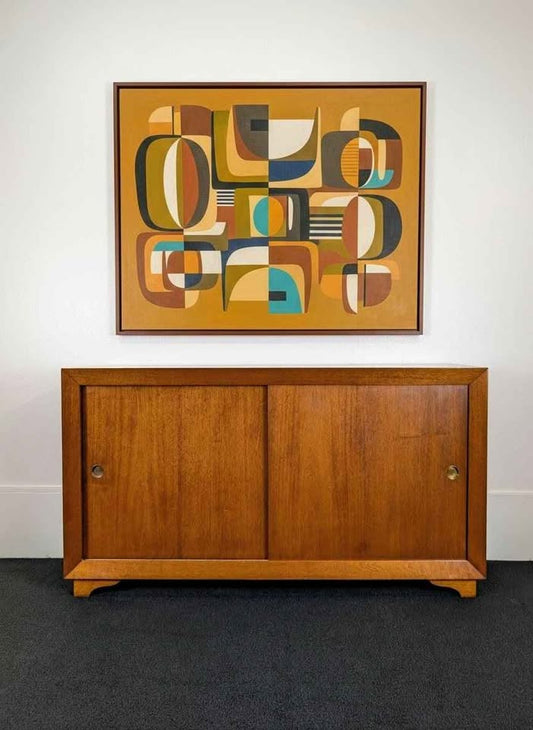 MCM Danish Modern Style Slim Teak Credenza