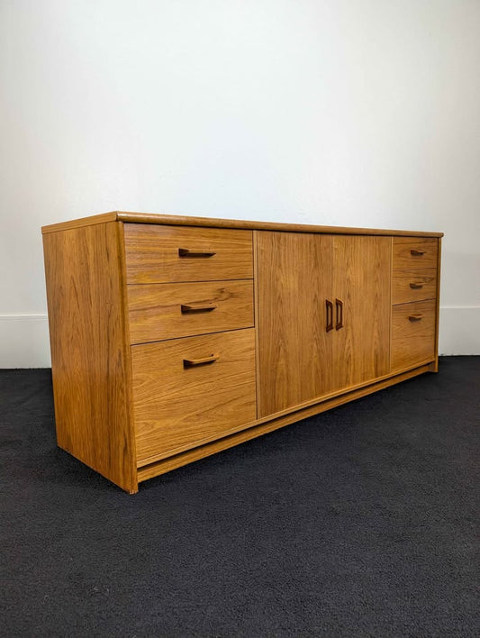 Danish Modern Teak Media Cabinet / Storage Credenza