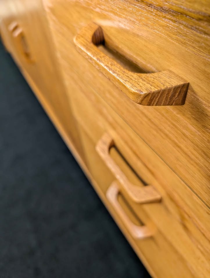 Danish Modern Teak Media Cabinet / Storage Credenza