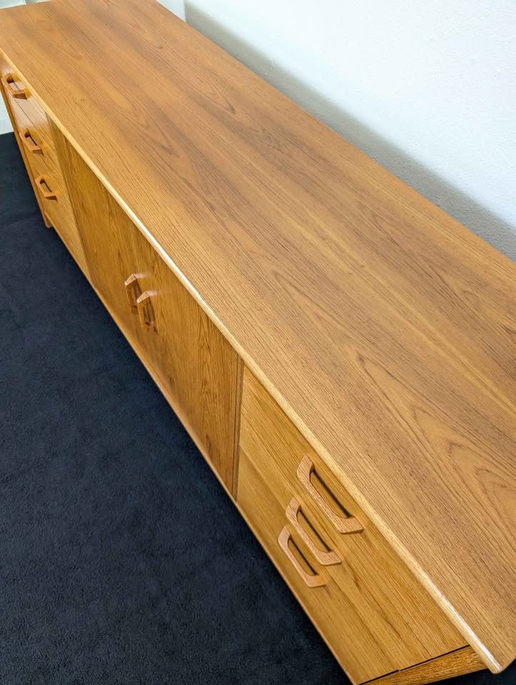 Danish Modern Teak Media Cabinet / Storage Credenza