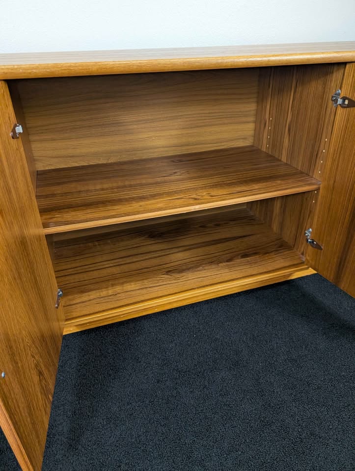Danish Modern Teak Media Cabinet / Storage Credenza