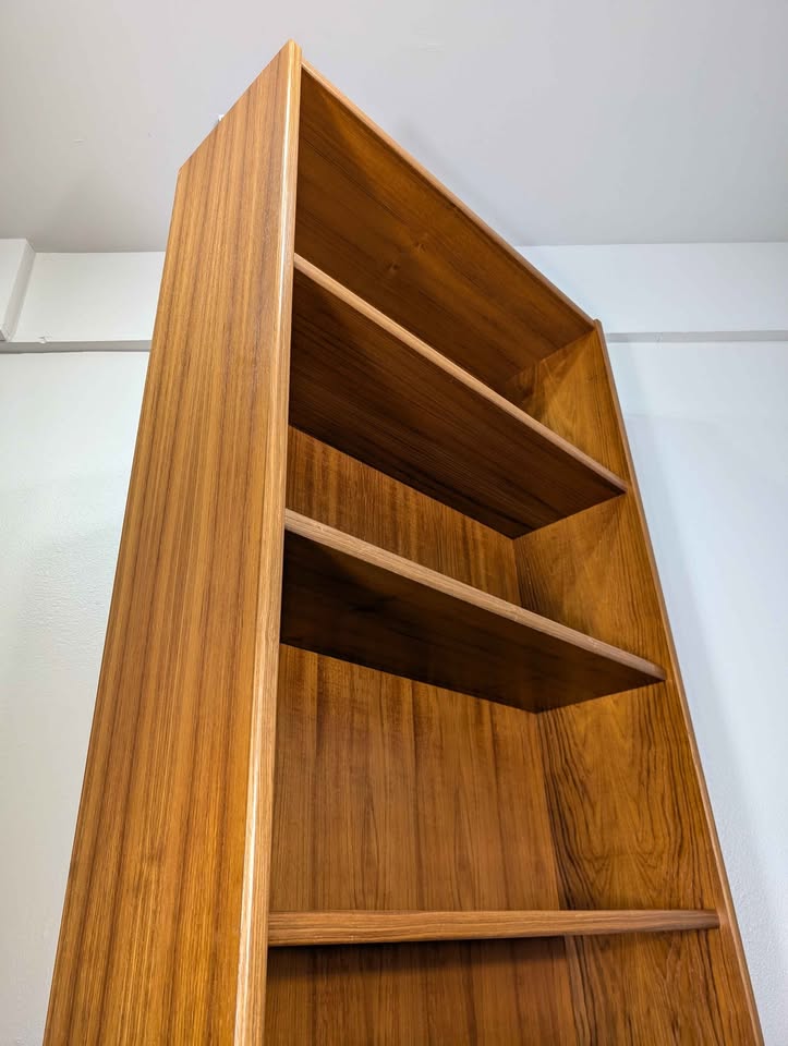 Large 6 Shelf Danish Modern Teak Bookshelf