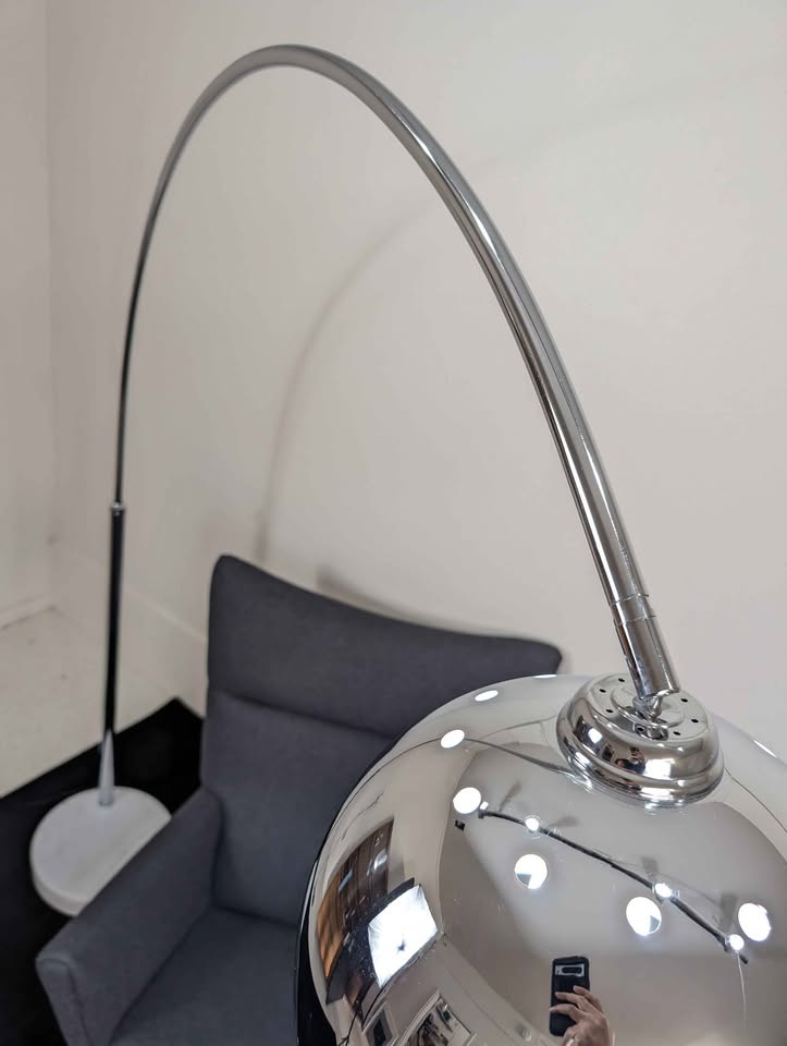 Chrome Arco Style Modern Arc Lamp