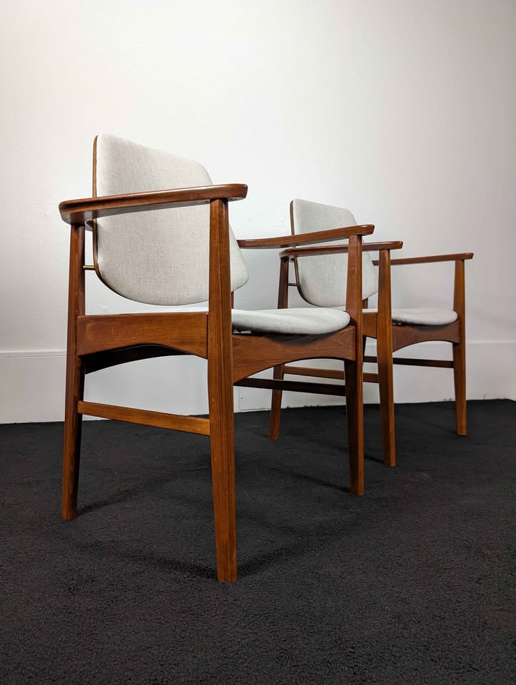 Danish Modern Pair of Teak Chairs by Arne Hovmand Olsen