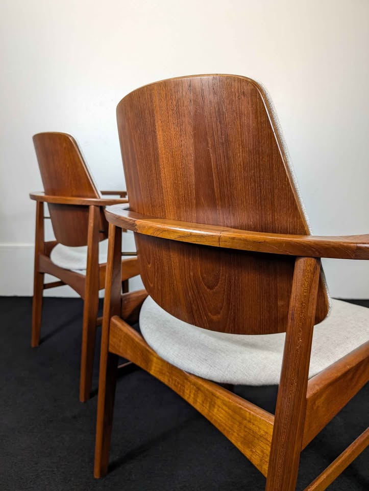 Danish Modern Pair of Teak Chairs by Arne Hovmand Olsen