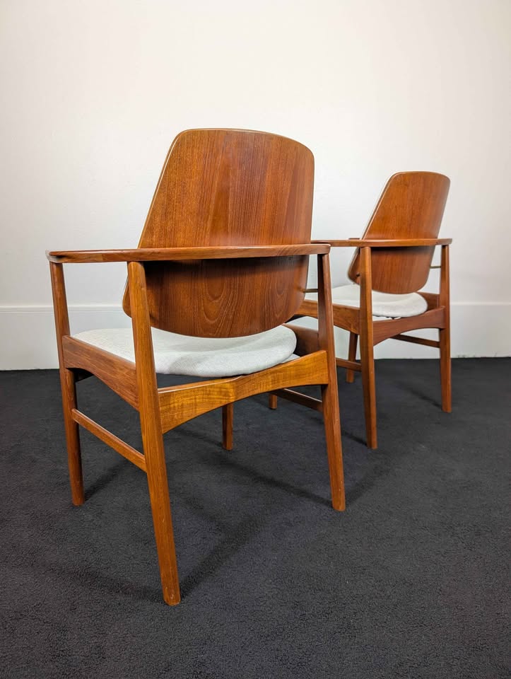 Danish Modern Pair of Teak Chairs by Arne Hovmand Olsen