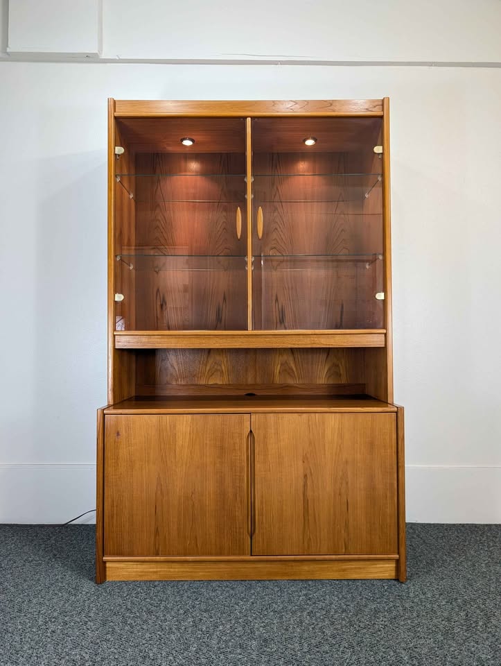 Danish Modern Hundevad Style Teak China & Credenza