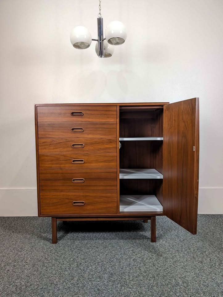 Jack Cartwright for Founders MCM Walnut Armoire Dresser