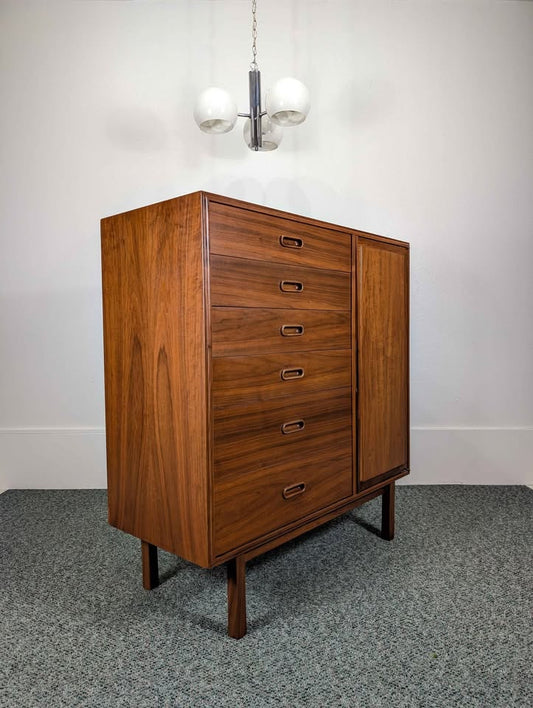 Jack Cartwright for Founders MCM Walnut Armoire Dresser