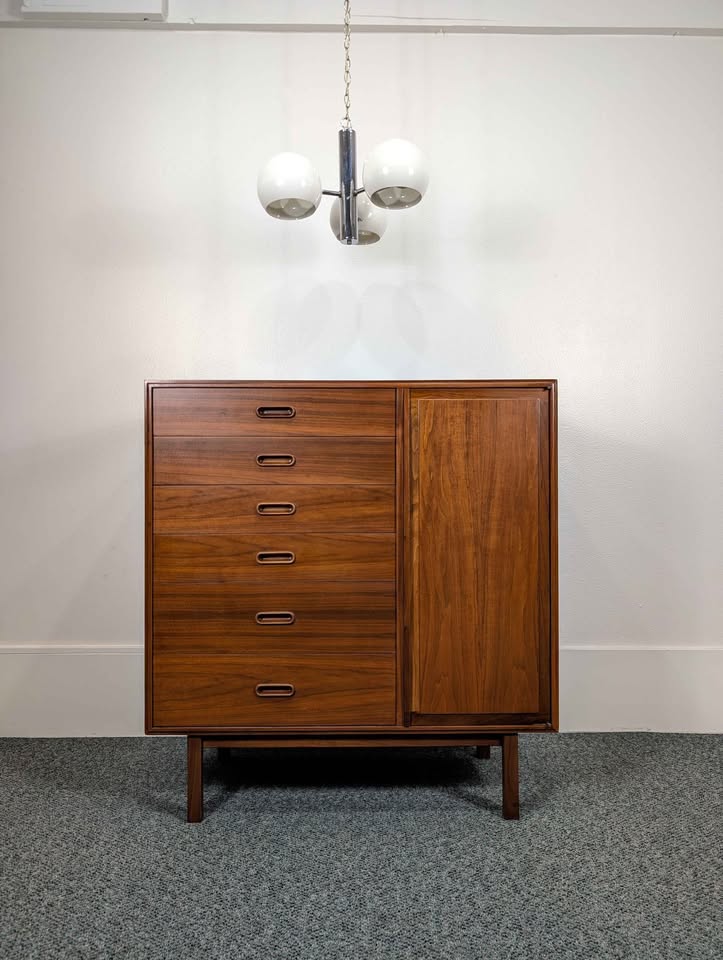 Jack Cartwright for Founders MCM Walnut Armoire Dresser