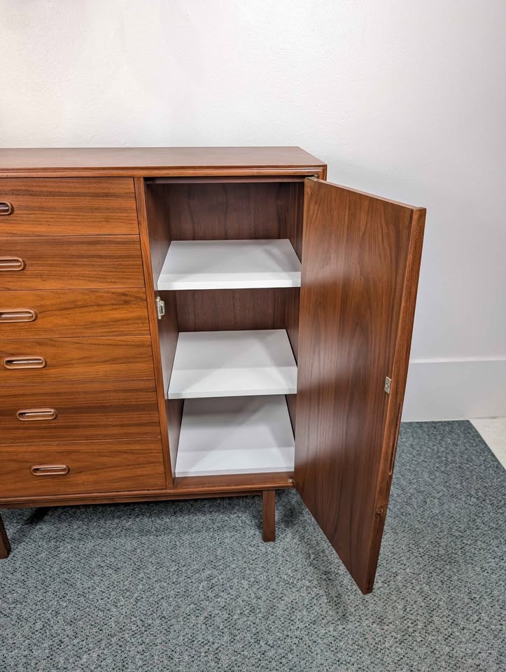 Jack Cartwright for Founders MCM Walnut Armoire Dresser