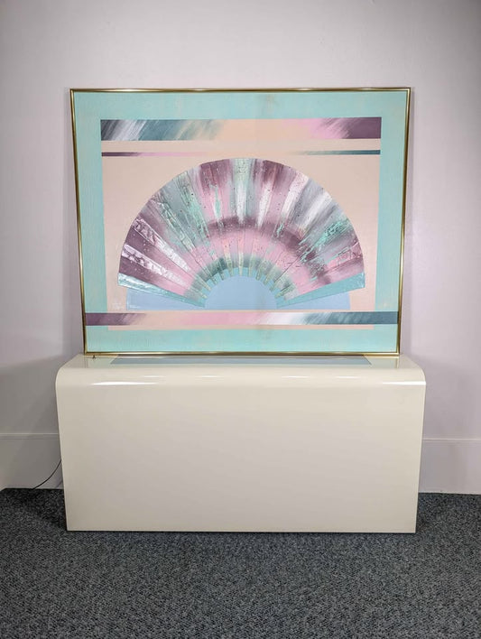 Huge Postmodern Framed Vintage Art Piece by Stephen Kaye