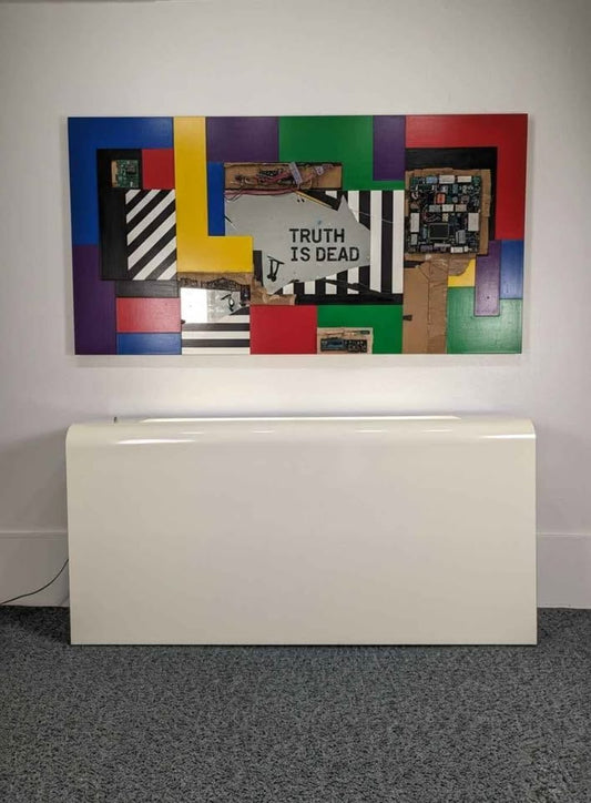 Italian Laminate Light Up Queen Headboard / Console Table