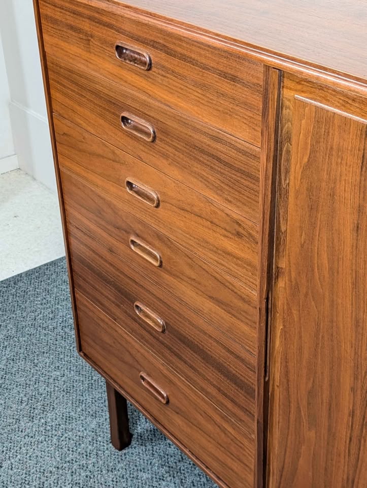 Jack Cartwright for Founders MCM Walnut Armoire Dresser
