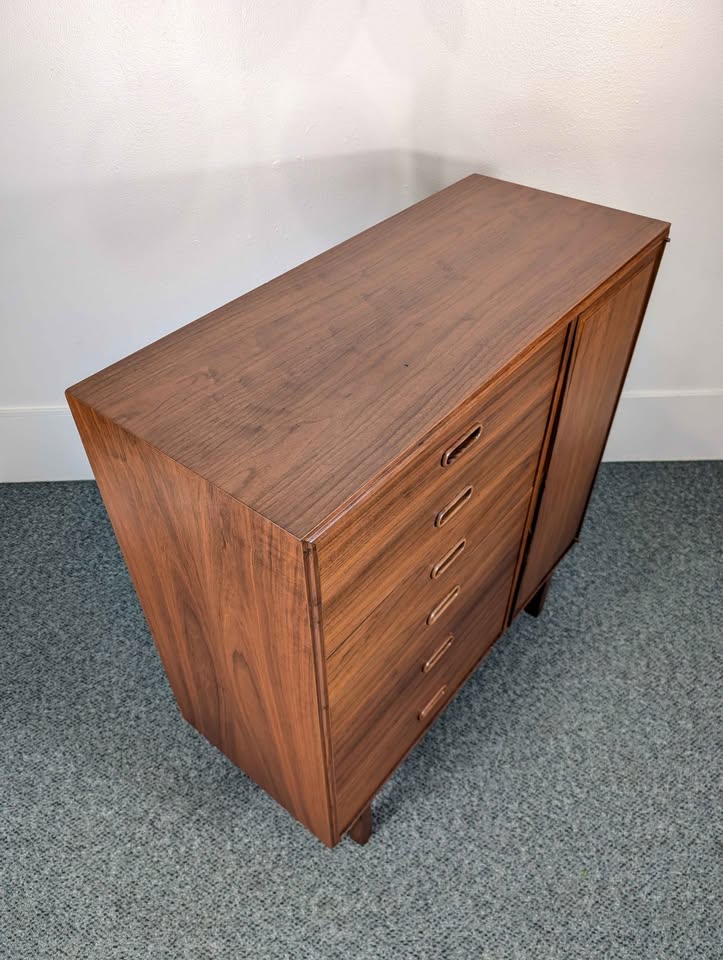 Jack Cartwright for Founders MCM Walnut Armoire Dresser