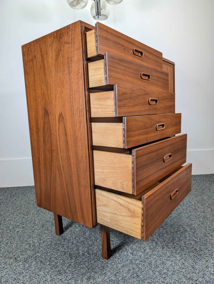 Jack Cartwright for Founders MCM Walnut Armoire Dresser