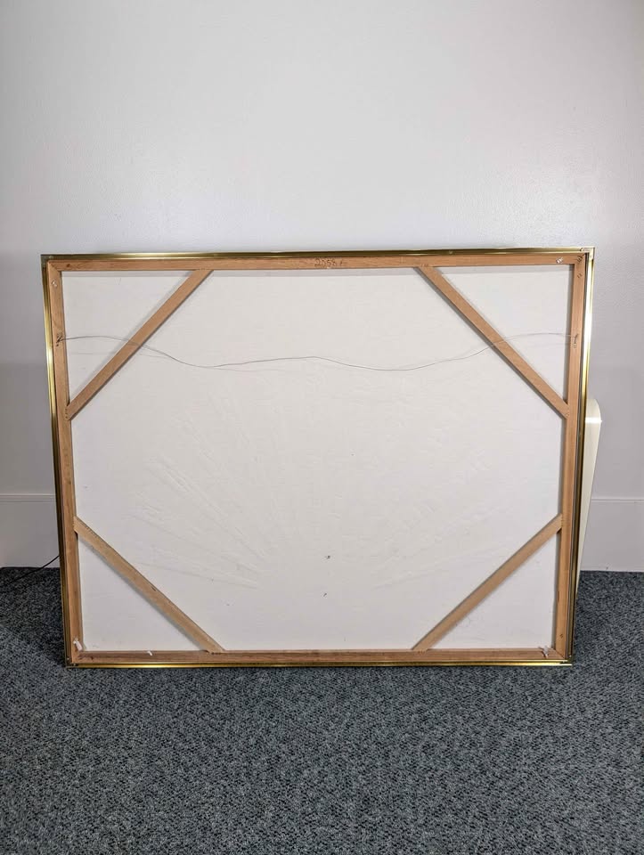 Huge Postmodern Framed Vintage Art Piece by Stephen Kaye