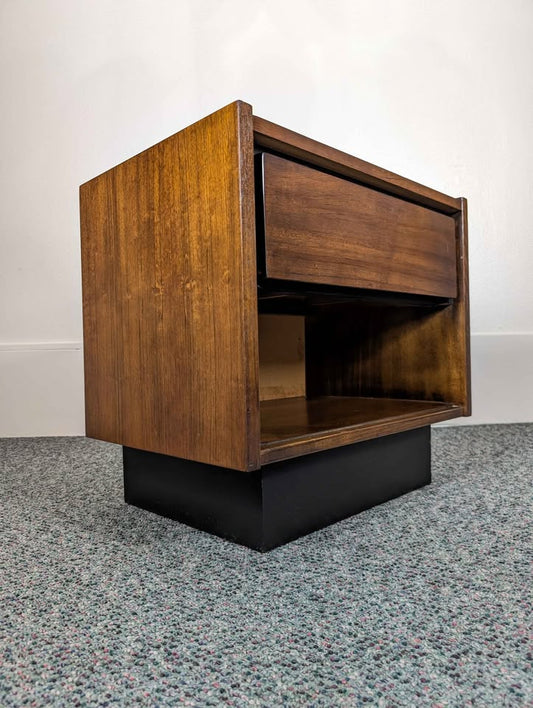 MCM Vintage American Walnut Nightstand by Barwick