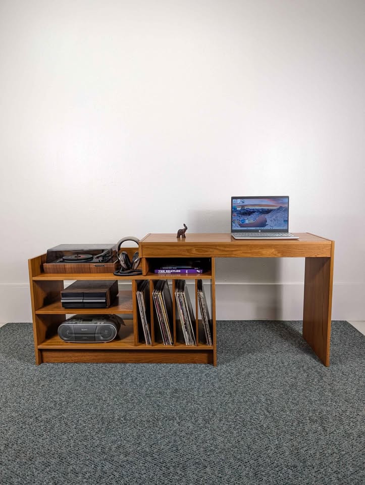 Danish Modern Modular Teak Record Player Stand / Desk