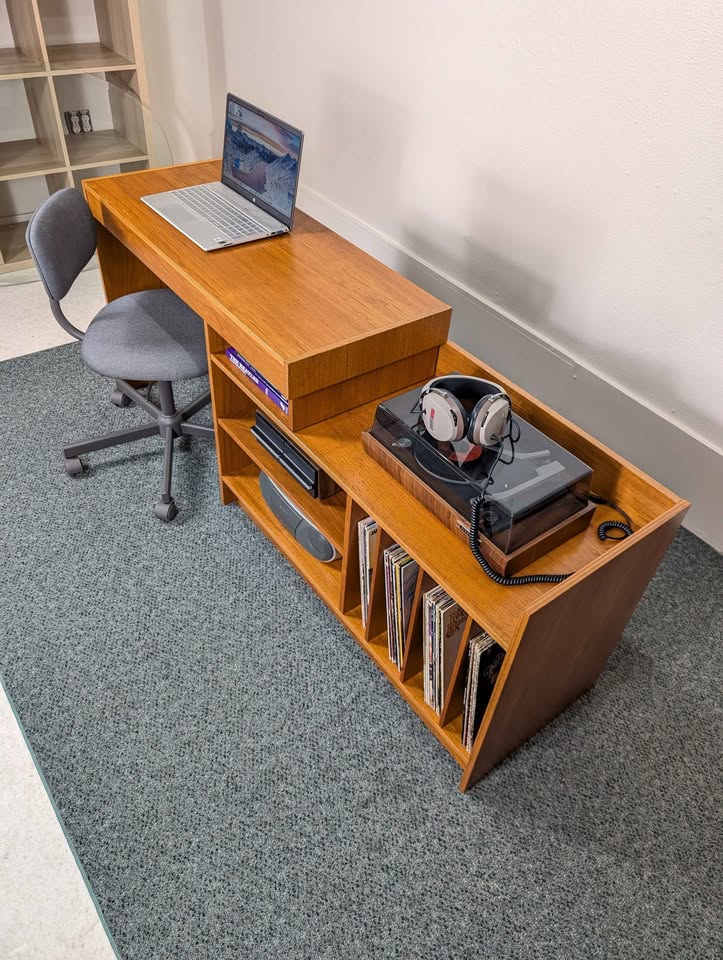 Danish Modern Modular Teak Record Player Stand / Desk