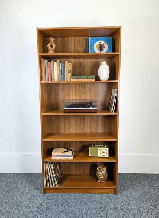 Danish Modern 6 Tiered Teak Bookshelf