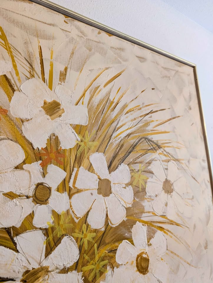 Large MCM Daisies Original Artwork by Lee Reynolds for Vanguard Studios