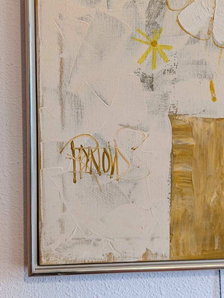 Large MCM Daisies Original Artwork by Lee Reynolds for Vanguard Studios