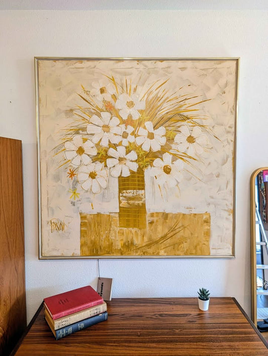 Large MCM Daisies Original Artwork by Lee Reynolds for Vanguard Studios