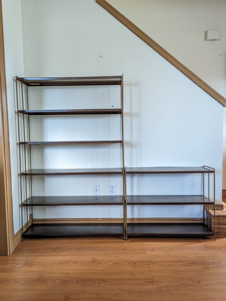 MCM Paul McCobb Style Tall Vintage Metal Bookshelf Display