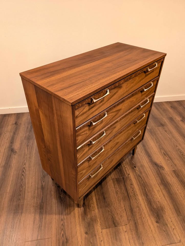 MCM American Walnut Highboy Dresser by Broyhill Lenoir