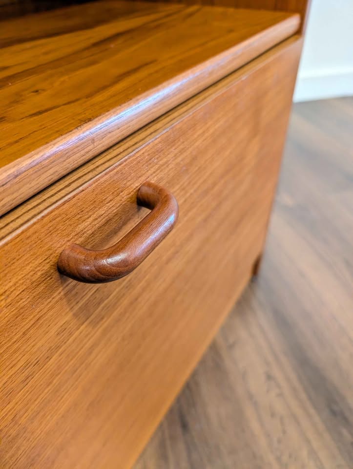 Danish Modern Teak Record / Media Cabinet & Bookshelf