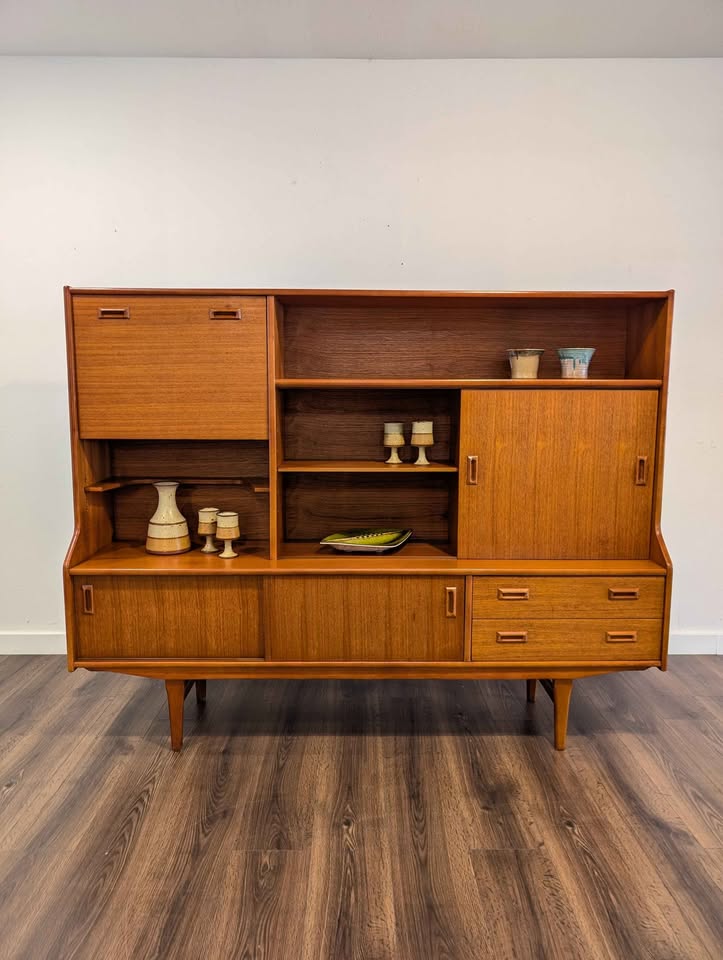Stunning Teak Highboard Credenza by Elliott's of Newbury