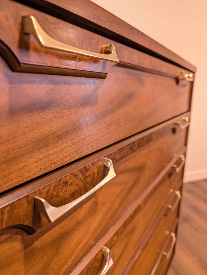 MCM American Walnut Highboy Dresser by Broyhill Lenoir
