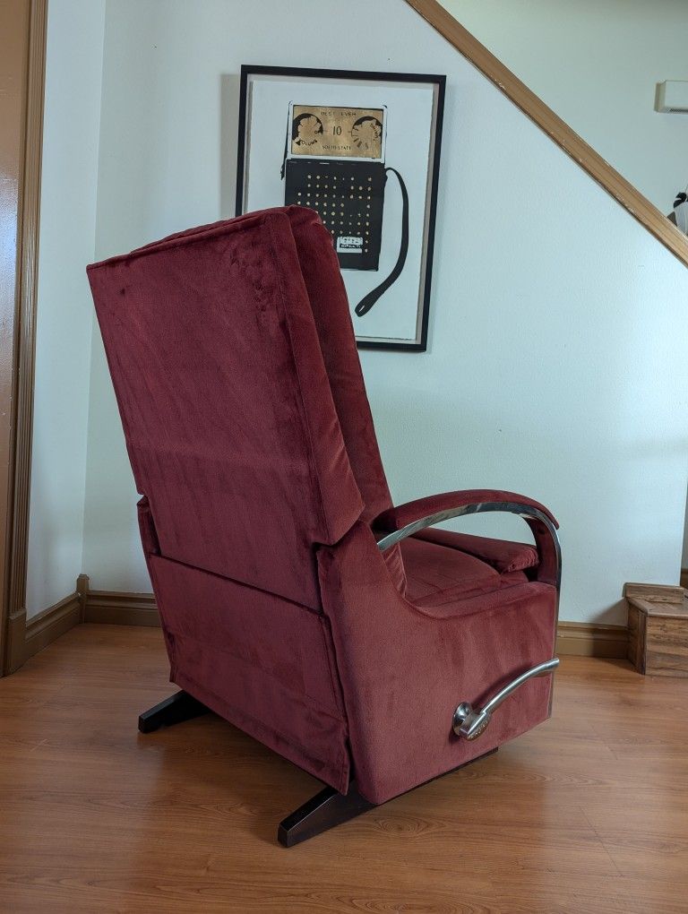 Cranberry Velvet Zero Gravity LA Z BOY Rocker Recliner Chair