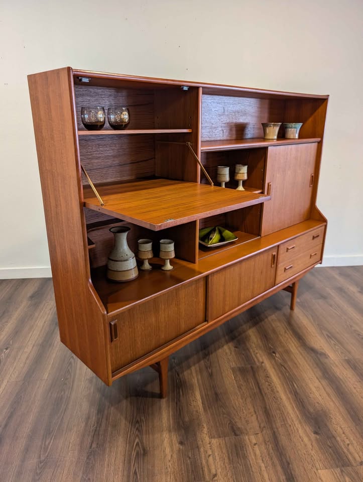 Stunning Teak Highboard Credenza by Elliott's of Newbury