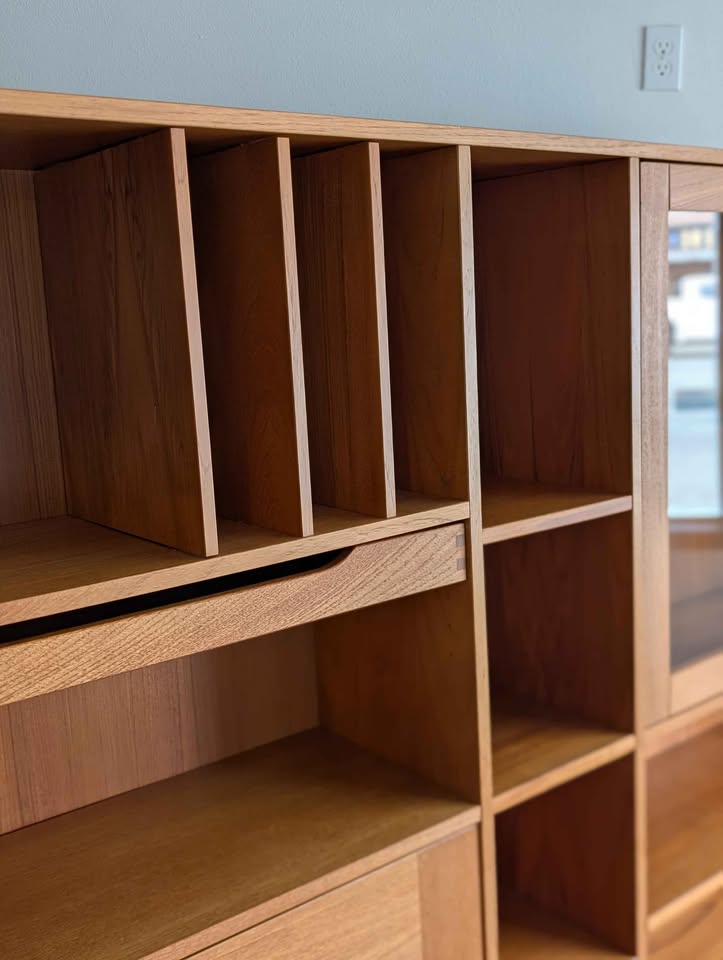 Danish Modern Teak Credenza w/ Hutch by Domino Mobler