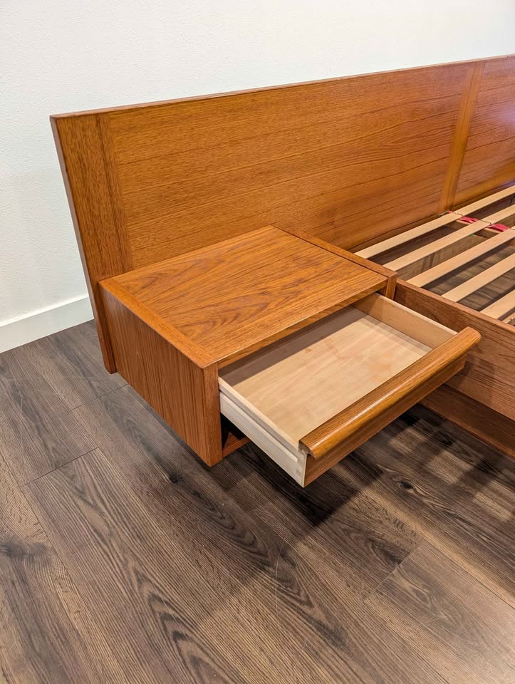 Danish Modern Queen Bed by Kai Kristiansen for FM Mobler