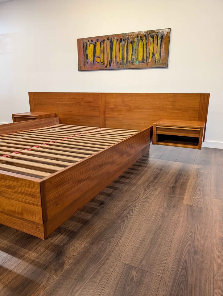 Danish Modern Queen Bed by Kai Kristiansen for FM Mobler