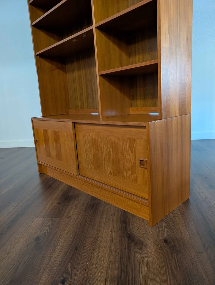 Danish Modern Record Player Credenza w/ Vinyl Storage by Domino Mobler