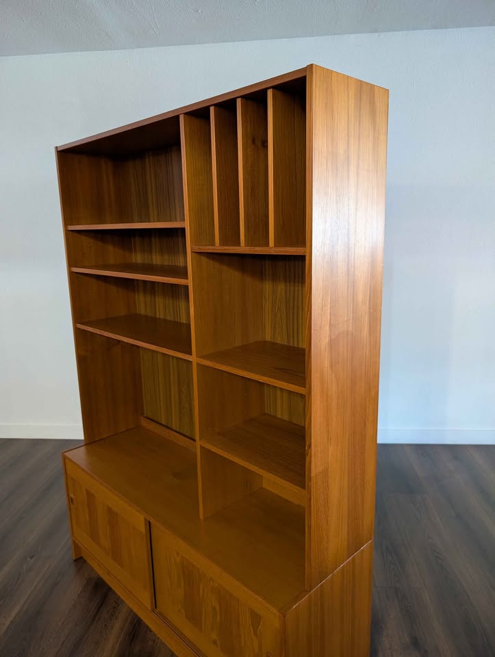 Danish Modern Record Player Credenza w/ Vinyl Storage by Domino Mobler