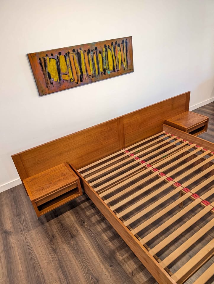 Danish Modern Queen Bed by Kai Kristiansen for FM Mobler