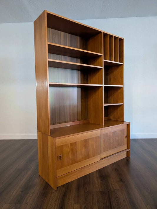 Danish Modern Record Player Credenza w/ Vinyl Storage by Domino Mobler